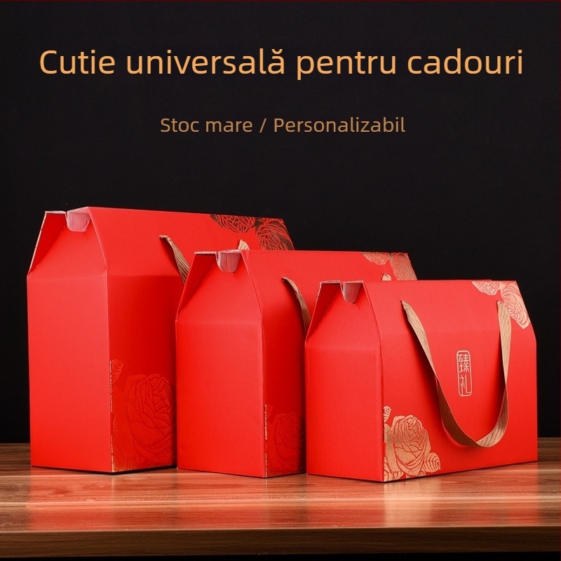 Set cadou din șase piese pentru produse gourmet: prăjituri, fructe și nuci, cu folie de aur