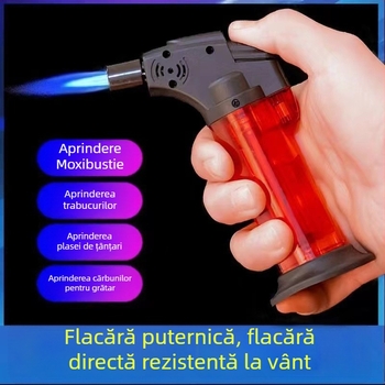 Brichetă transparentă cu cameră de aer, rezistentă la vânt, pentru grătar în aer liber și aprindere prin moxibustie
