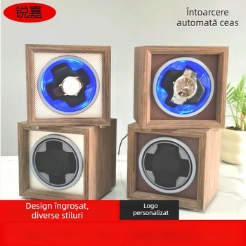 Rotitor de ceasuri din lemn pentru ceasuri mecanice, rotitor vertical pentru ceasuri, dulap elegant pentru ceasuri și cutie de depozitare
