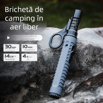 Aprinzător portabil pentru camping cu pistol de aprindere, accesorii pentru sobă, flamă BBQ și aprinzător gonflabil