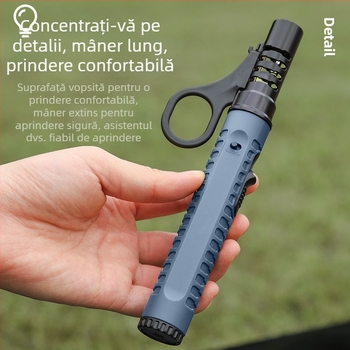 Aprinzător portabil pentru camping cu pistol de aprindere, accesorii pentru sobă, flamă BBQ și aprinzător gonflabil
