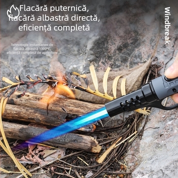 Aprinzător portabil pentru camping cu pistol de aprindere, accesorii pentru sobă, flamă BBQ și aprinzător gonflabil
