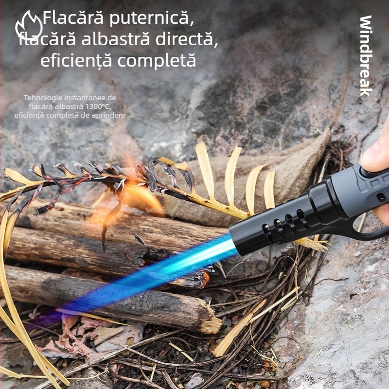 Aprinzător portabil pentru camping cu pistol de aprindere, accesorii pentru sobă, flamă BBQ și aprinzător gonflabil