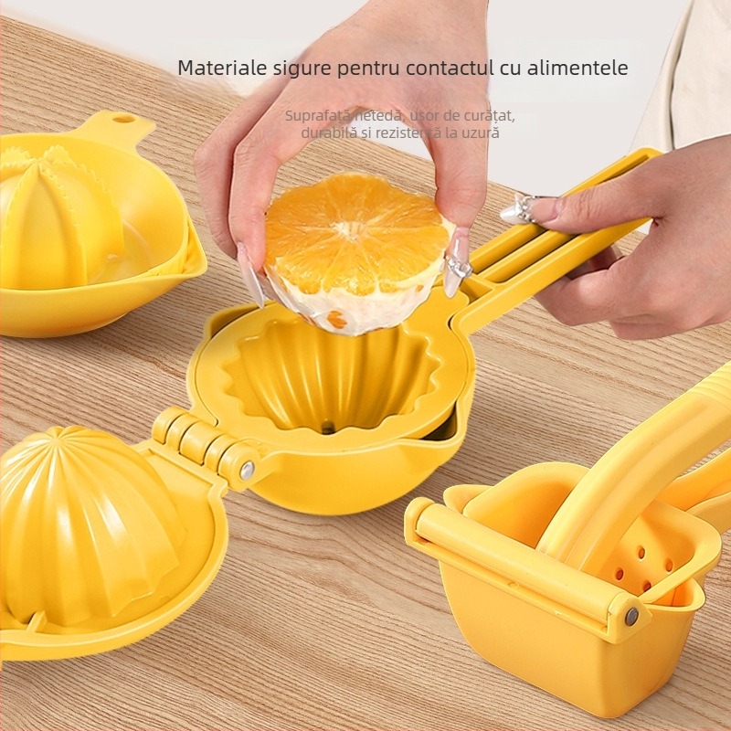 Storcător de fructe din plastic, presă manuală pentru sucuri proaspete, lămâie și portocale