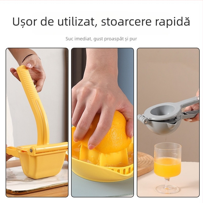 Storcător de fructe din plastic, presă manuală pentru sucuri proaspete, lămâie și portocale