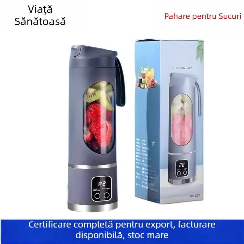 Storcător de suc electric portabil, cană de suc mini, storcător de fructe multifuncțional
