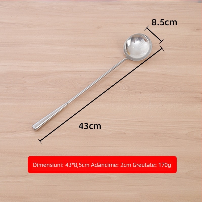 Set spatule și lingură din oțel inoxidabil, două piese, rezistent la temperaturi înalte