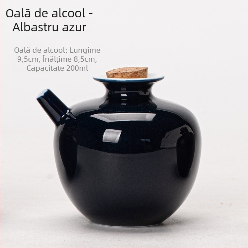 Dispenser ceramic japonez pentru sake și vin, stil retro