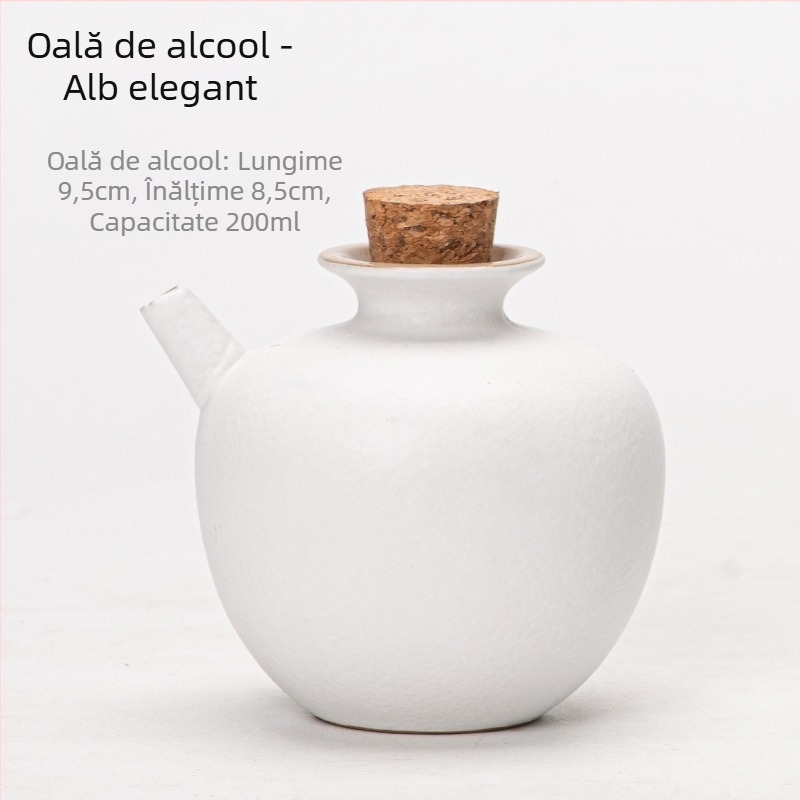 Dispenser ceramic japonez pentru sake și vin, stil retro