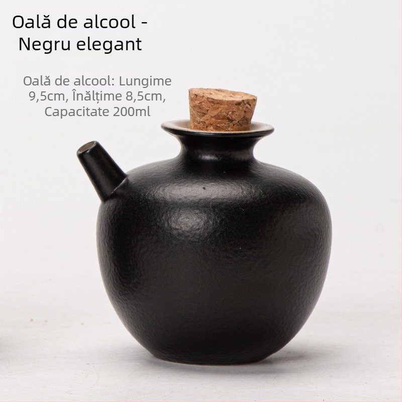 Dispenser ceramic japonez pentru sake și vin, stil retro