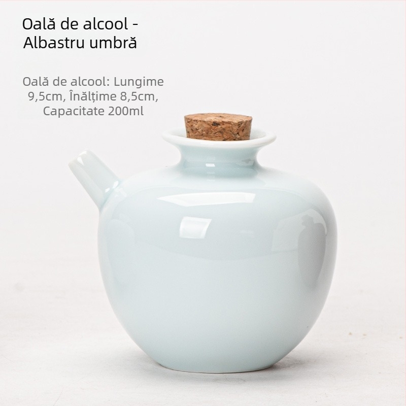 Dispenser ceramic japonez pentru sake și vin, stil retro