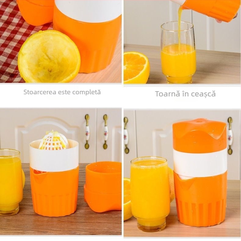 Storcător manual multifuncțional pentru uz casnic, storcător de fructe compact și extractor de suc, presă de portocale