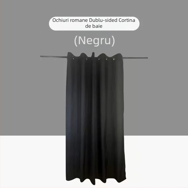 Set perdele de duș, montaj fără găuri, separator pentru baie, material impermeabil, antimucegai, perdea îngroșată
