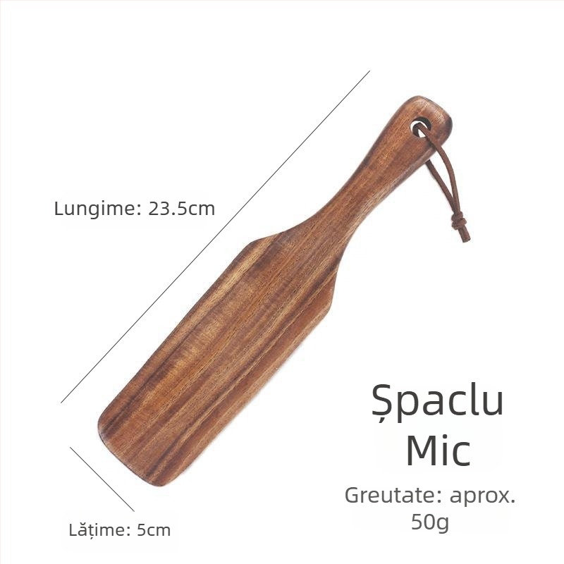 Set de spatule din lemn de teak: spatulă pentru steak, spatulă pentru pizza, spatulă de gătit și spatulă pentru amestecat crema și salata