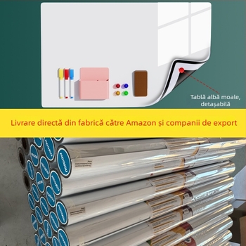 Autocolant magnetic pentru perete, tablă albă de scris, removabil, 60×90 cm; pentru birou și acasă, învățare și desen pentru copii, nu deteriorează peretele