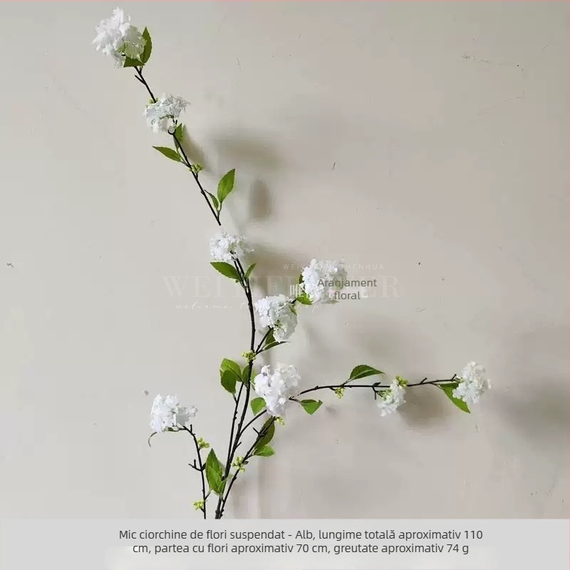 Flori artificiale de mătase pentru fundal de nuntă – decor floral pentru perete, holul hotelului