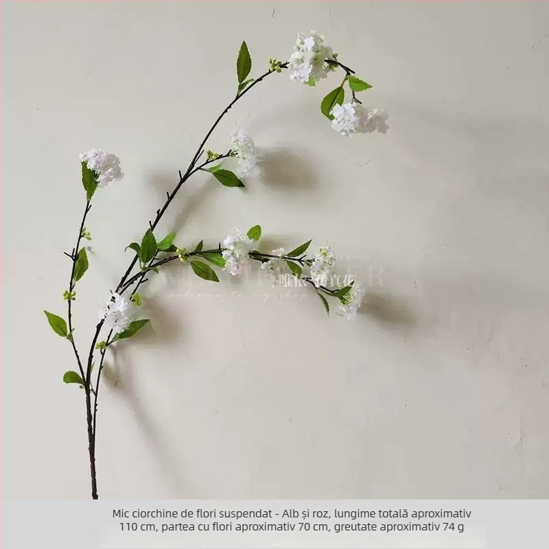 Flori artificiale de mătase pentru fundal de nuntă – decor floral pentru perete, holul hotelului