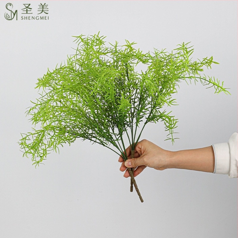 Ferigă artificială cu șapte frunze mari, decor de nuntă și perete vegetal