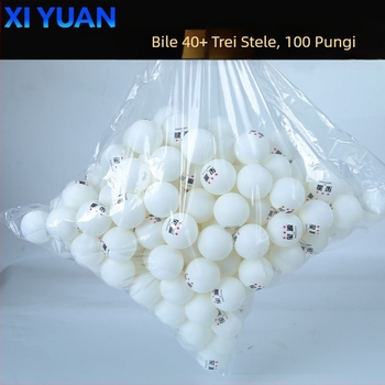 Bile ping-pong ABS 40mm, 3 stele, pentru antrenament și competiții, pachet de 100, compatibile cu mașina de servire