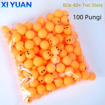 Bile ping-pong ABS 40mm, 3 stele, pentru antrenament și competiții, pachet de 100, compatibile cu mașina de servire