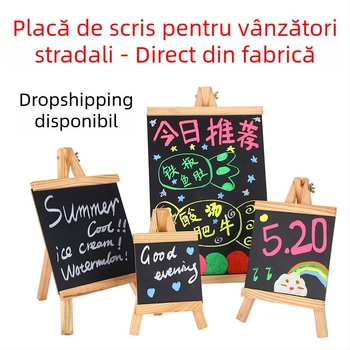 Tabla de lemn pentru standuri, plăci decorative pentru cafenele cu ceai cu lapte, restaurante și baruri, semne vintage ștergibile