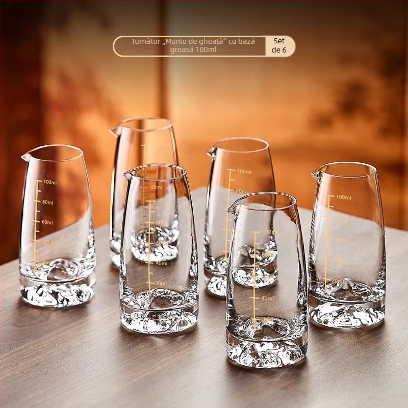 Decantor de vin din cristal, cu scară de măsurare, pentru uz casnic și comercial