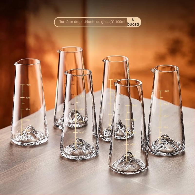 Decantor de vin din cristal, cu scară de măsurare, pentru uz casnic și comercial