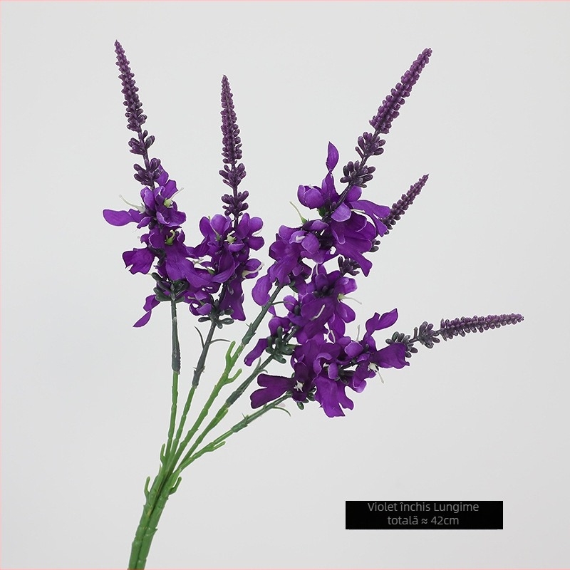Buchet de flori de levănțică din mătase artificiale – flori pentru decor de nuntă și decor pe masă în interior