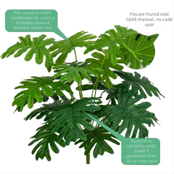 Plantă artificială verde pentru birou și casă — plantă mică în ghiveci pentru decorare și separare a spațiilor