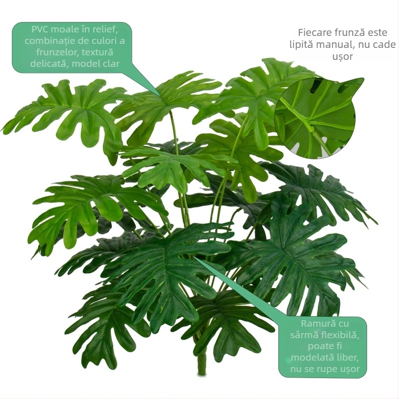 Plantă artificială verde pentru birou și casă — plantă mică în ghiveci pentru decorare și separare a spațiilor