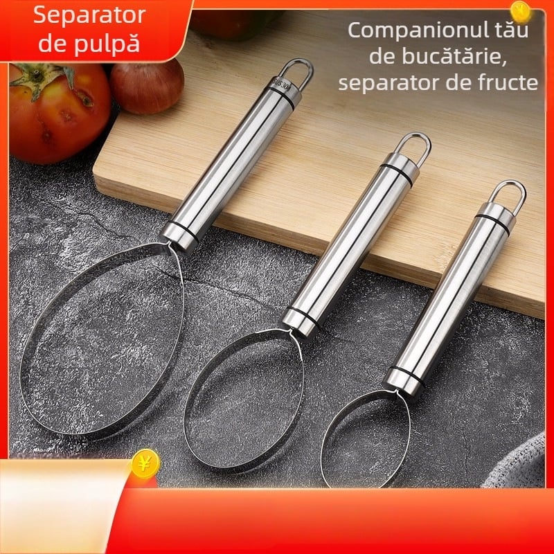 Separator de pulpă din oțel inoxidabil 304, instrument pentru îndepărtarea pulpei și a semințelor la pepeni