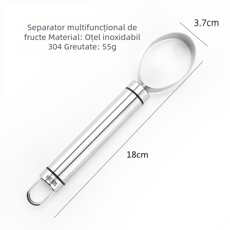 Separator de pulpă din oțel inoxidabil 304, instrument pentru îndepărtarea pulpei și a semințelor la pepeni
