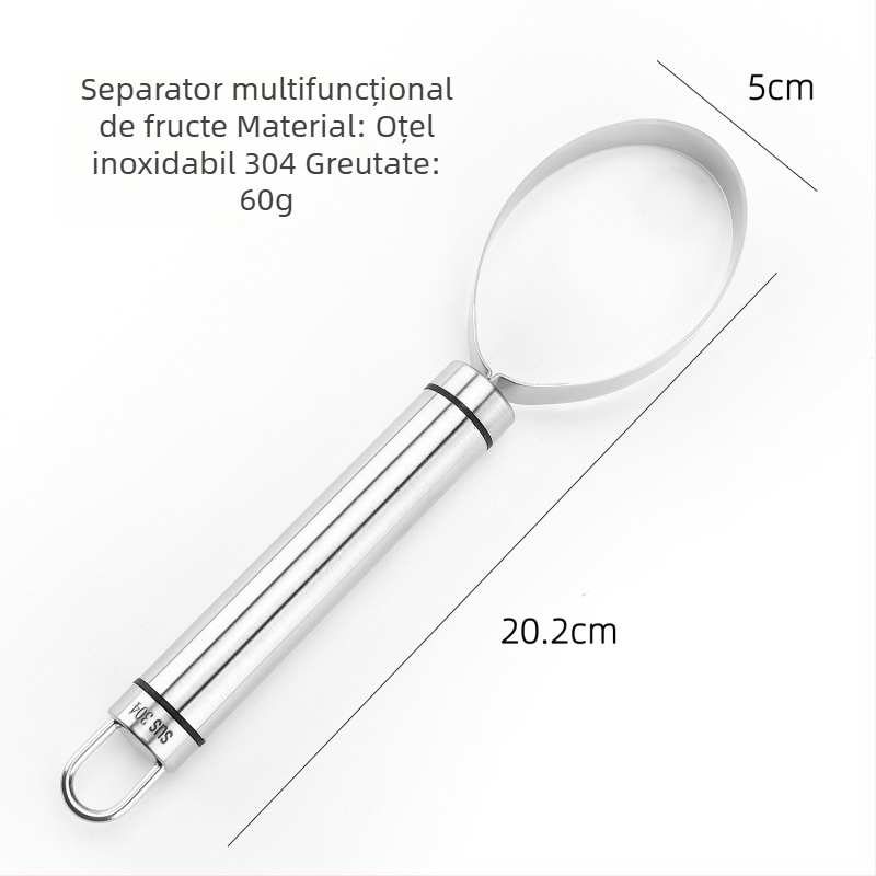 Separator de pulpă din oțel inoxidabil 304, instrument pentru îndepărtarea pulpei și a semințelor la pepeni