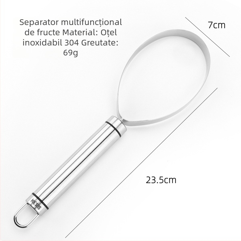 Separator de pulpă din oțel inoxidabil 304, instrument pentru îndepărtarea pulpei și a semințelor la pepeni
