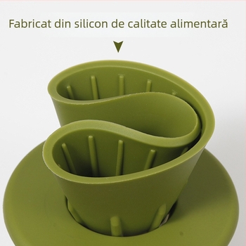 DROHOEY Filtru de cafea din silicon alimentar, portabil pentru exterior, filtru prin picurare pentru acasă, turnare manuală