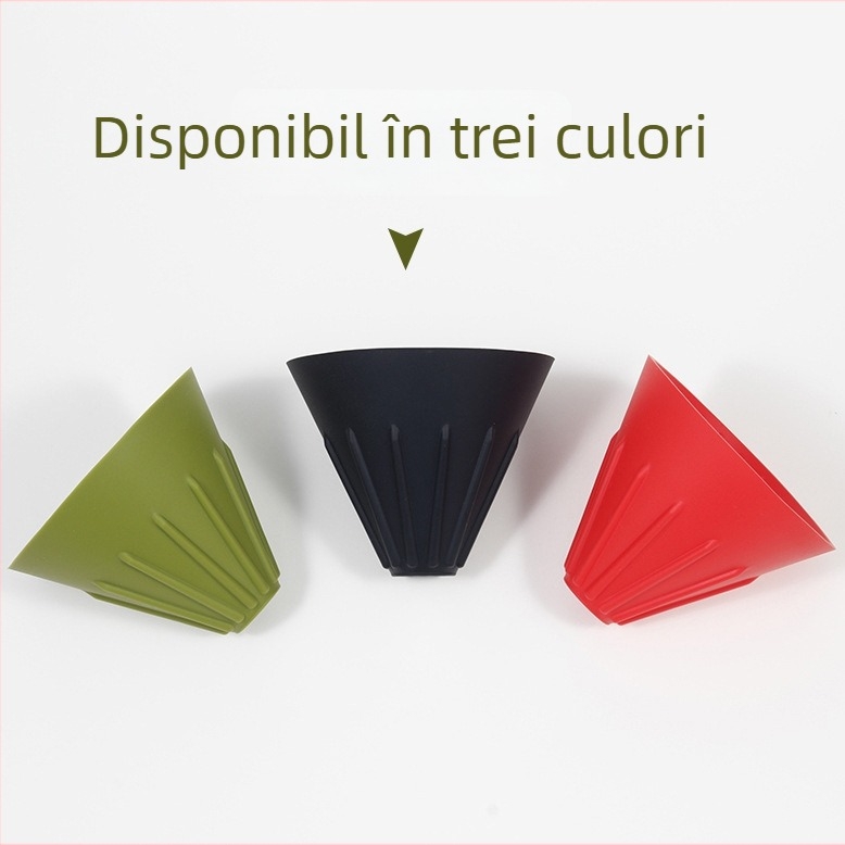 DROHOEY Filtru de cafea din silicon alimentar, portabil pentru exterior, filtru prin picurare pentru acasă, turnare manuală