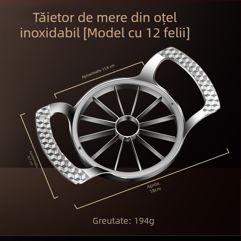 Tăietor din oțel inoxidabil pentru pere și mere, divizor de fructe și eliminator de sâmburi, pentru uz casnic