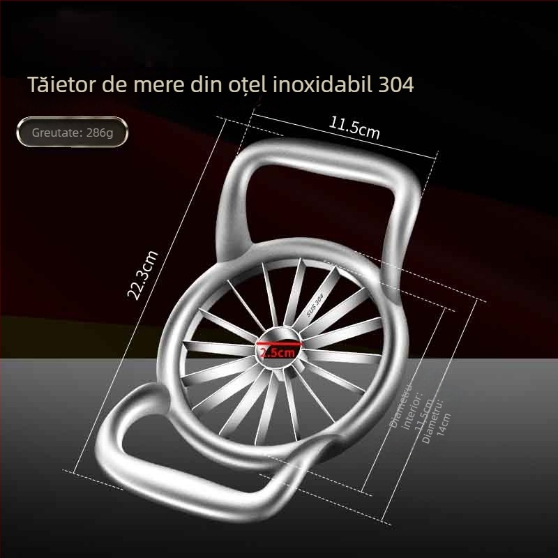 Tăietor din oțel inoxidabil pentru pere și mere, divizor de fructe și eliminator de sâmburi, pentru uz casnic