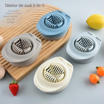 Tăietor de ouă 3 în 1, stil japonez, cu fir din oțel inoxidabil și separator, instrument de bucătărie