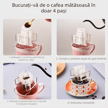 Suport pentru cafea la filtru, stil Japonez, portabil, din oțel inoxidabil