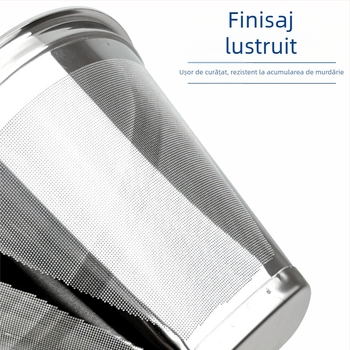Filtru din oțel inoxidabil 304 pentru cafenele cu ceai cu lapte, plasă fină cu un singur strat pentru filtrele de cafea, formă specială cu mâner pentru preparare manuală