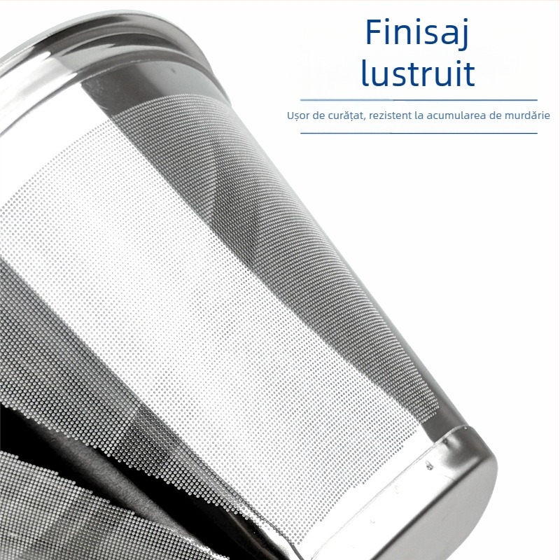 Filtru din oțel inoxidabil 304 pentru cafenele cu ceai cu lapte, plasă fină cu un singur strat pentru filtrele de cafea, formă specială cu mâner pentru preparare manuală