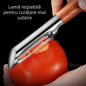 Curățător de fructe și legume din lemn de rosewood pentru bucătărie