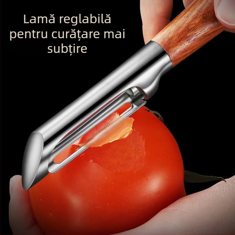 Curățător de fructe și legume din lemn de rosewood pentru bucătărie