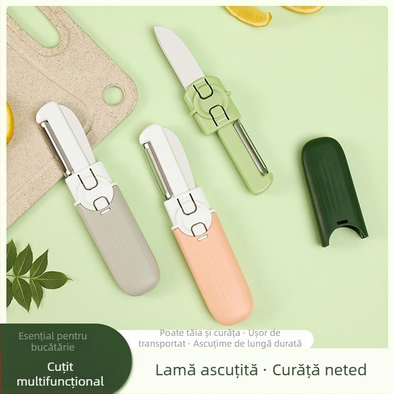 Cuțit de decojit fructe cu două capete – set portabil, multifuncțional