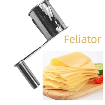 Răzător de brânză din oțel inoxidabil, cu manivelă, feliator și curățător de coajă – unealtă de bucătărie multifuncțională