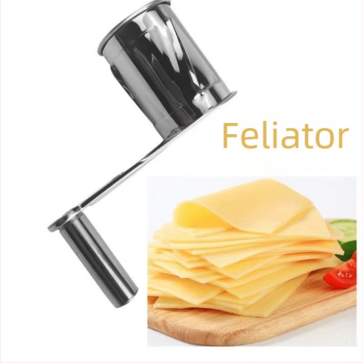 Răzător de brânză din oțel inoxidabil, cu manivelă, feliator și curățător de coajă – unealtă de bucătărie multifuncțională