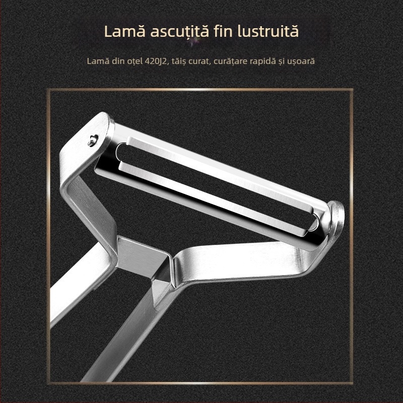 Curățător și decojitor din oțel inox pentru cartofi, pepeni și fructe — instrument de bucătărie multifuncțional