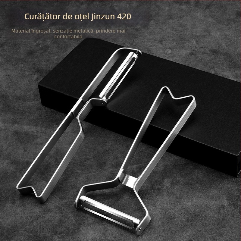 Curățător și decojitor din oțel inox pentru cartofi, pepeni și fructe — instrument de bucătărie multifuncțional