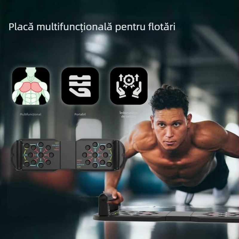 Suport pliabil pentru flotări – placă de fitness multifuncțională pentru antrenament abdominal în interior